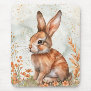 Cute Spring Rabbit Mouse Pad