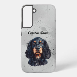 Cute Springer Spaniel  Dog Pet Custom Name Samsung Galaxy Case