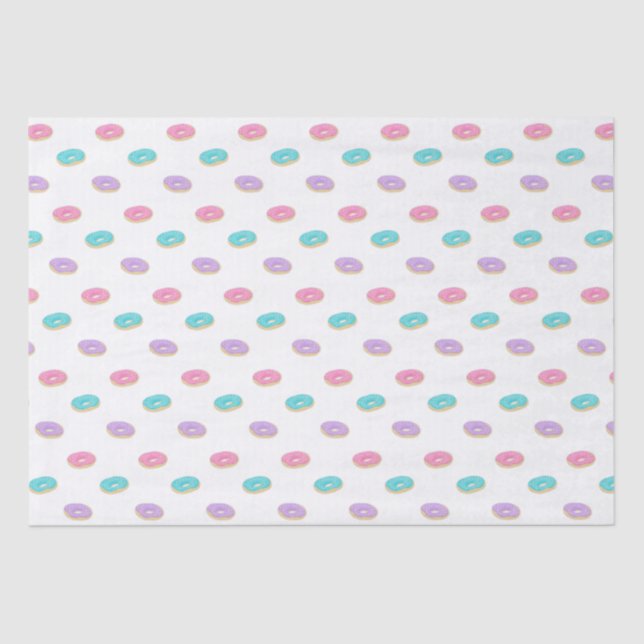 Cute Sprinkle Doughnuts Pattern Tissue Paper (Front)