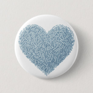 Cute Sprinkle Heart   Baby Sprinkle 6 Cm Round Badge