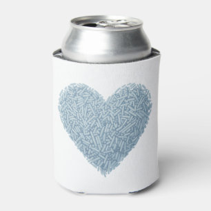 Cute Sprinkle Heart Baby Sprinkle Can Cooler