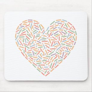 Cute Sprinkle Heart Baby Sprinkle Mouse Pad