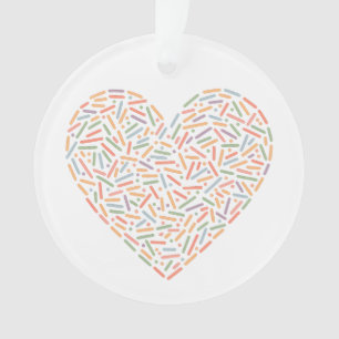 Cute Sprinkle Heart Baby Sprinkle Ornament