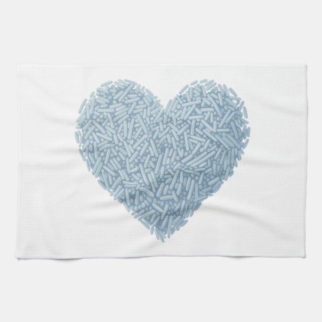Cute Sprinkle Heart | Baby Sprinkle Tea Towel (Horizontal)
