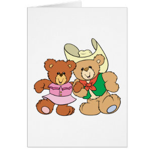 cute square dancing teddy bears design