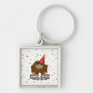 Cute Squatchy Birthday Bigfoot Key Ring