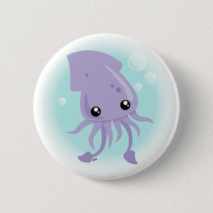 Cute Squid Button