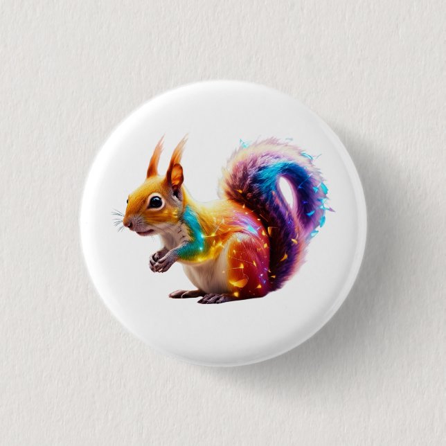 Cute Squirrel 3 Cm Round Badge (Front)