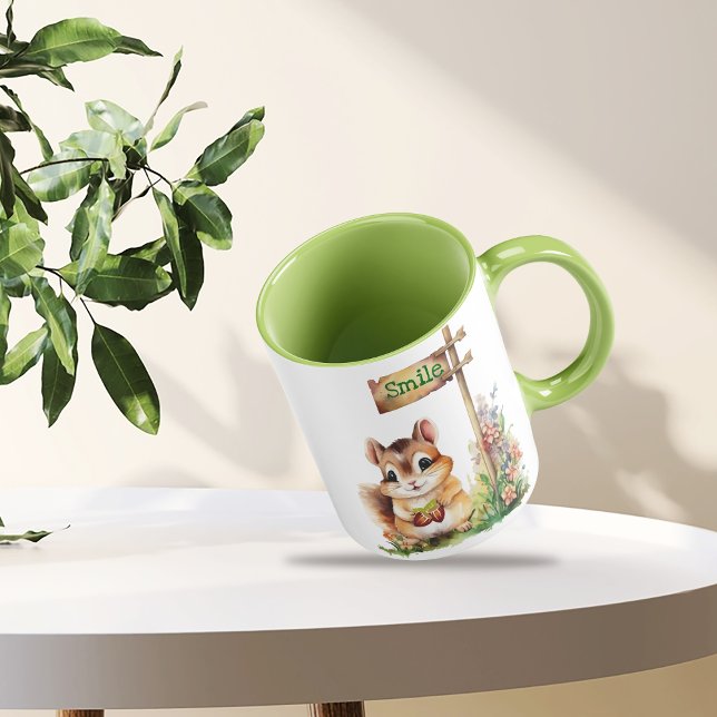 Cute Squirrel and flowers Coffee Mug (Creator Uploaded)