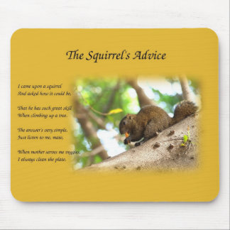 Cute Squirrel and Poem Mouse Pad