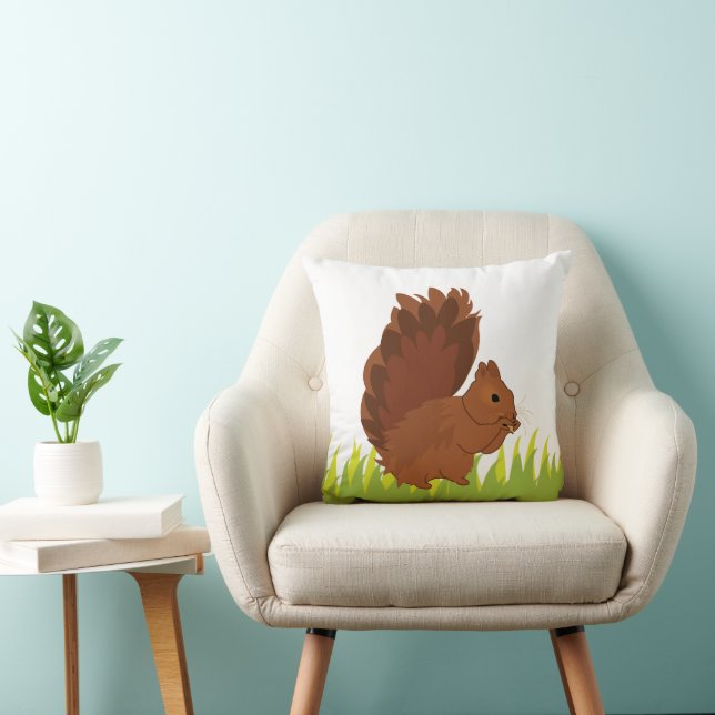 Cute Squirrel Animal Rodent Cushion (Chair)