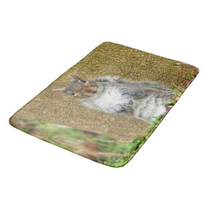 Cute Squirrel Bath Mat