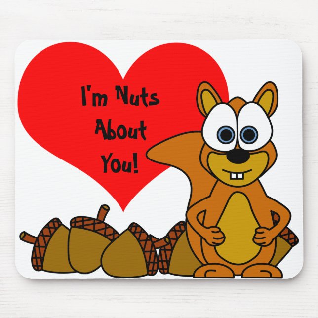 Cute Squirrel Cartoon Mouse Pad (Front)