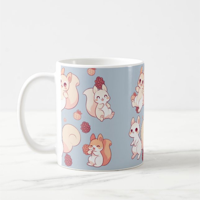 Cute Squirrel Cartoon Mug (Left)