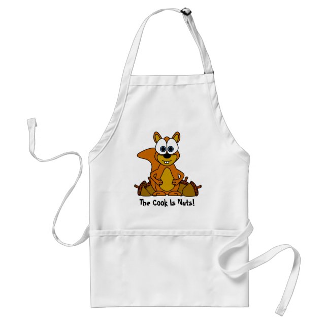 Cute Squirrel Cartoon Standard Apron (Front)
