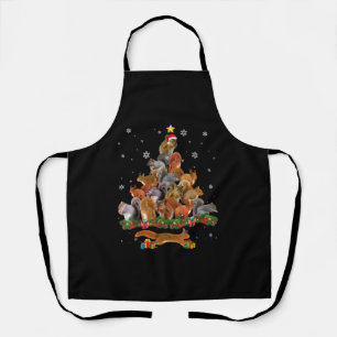 Cute Squirrel Christmas Tree gift decor Xmas tree Apron