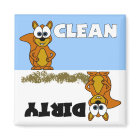 Cute Squirrel Clean / Dirty Dishwasher Magnet
