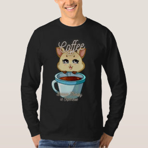 Cute Squirrel  Coffee Because Therapy Is Expensive T-Shirt