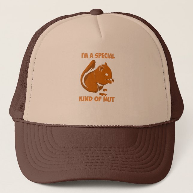 Cute Squirrel Design for Squirrel Lover Trucker Hat (Front)