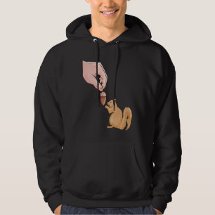 Cute Squirrel Feeding  Food Squirrel Cute Animal Hoodie