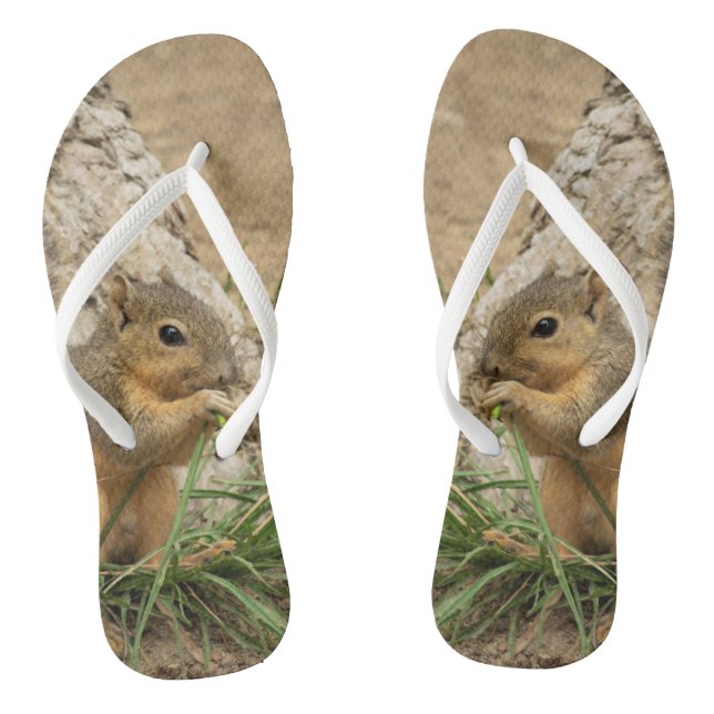 Cute Squirrel Flip Flop Sandals (Footbed)