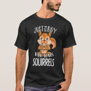 Cute Squirrel Graphic For Boys Men Kids Squirrel T-Shirt