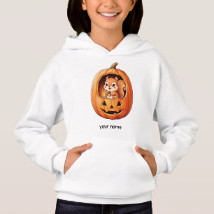 Cute Squirrel inside Halloween Pumpkin Jack o Lant