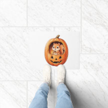 Cute Squirrel inside Halloween Pumpkin Jack o Lant