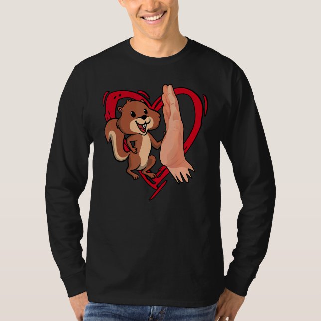 Cute Squirrel Love Squirrel Mum Squirrel Whisperer T-Shirt (Front)