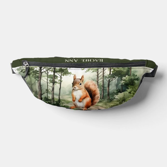 Cute squirrel lovers add name bum bags (Lay Down)