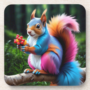 Cute Squirrel on The Branch-19274 Coaster