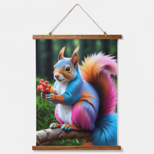 Cute Squirrel on The Branch-19274 Hanging Tapestry