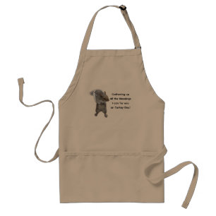 Cute Squirrel Photo Thanksgiving Day Brown Standard Apron