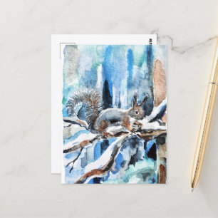 Cute squirrel postcard