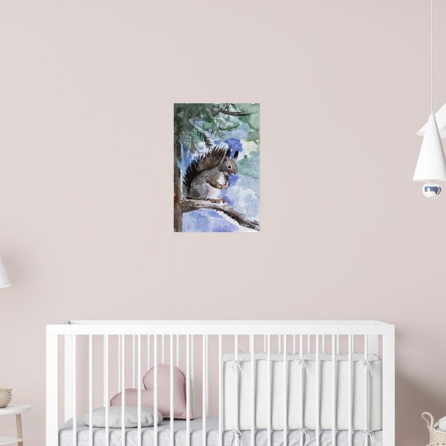 Cute squirrel poster (Nursery 2)