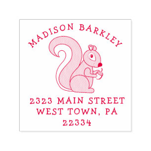 Cute Squirrel Self-inking Stamp