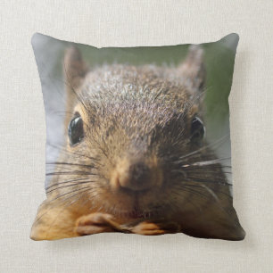 Cute Squirrel Smiling Photo Cushion