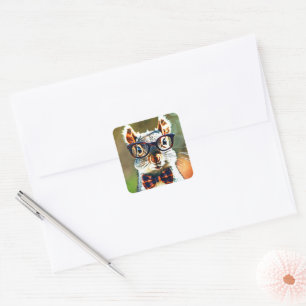 Cute Squirrel Square Sticker