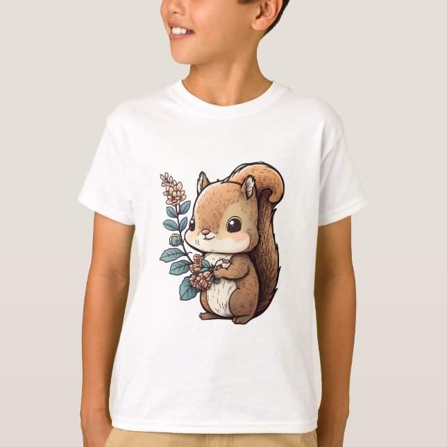 Cute Squirrel  T-Shirt (Front)