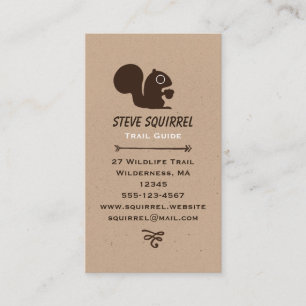 Cute Squirrel with Acorn   Wildlife Wild Animal Business Card