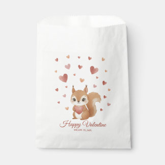 Cute Squirrel with Heart Valentine's Day Favour Bags