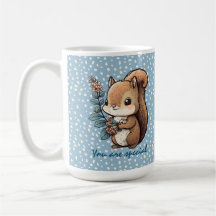 Cute Squirrel with Personalised Message