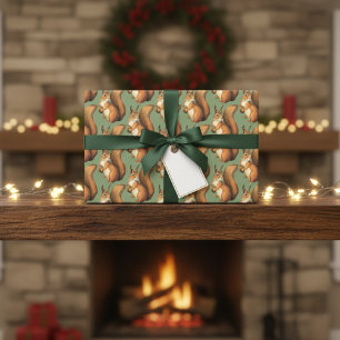 Cute Squirrel Wrapping Paper Sheets