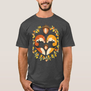 Cute Squirrels Autumn Nut Lover T-Shirt