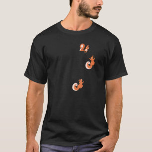 Cute Squirrels Climbing in Pocket Chipmunk T-Shirt