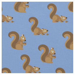 Cute Squirrels Kids Cartoon Fabric