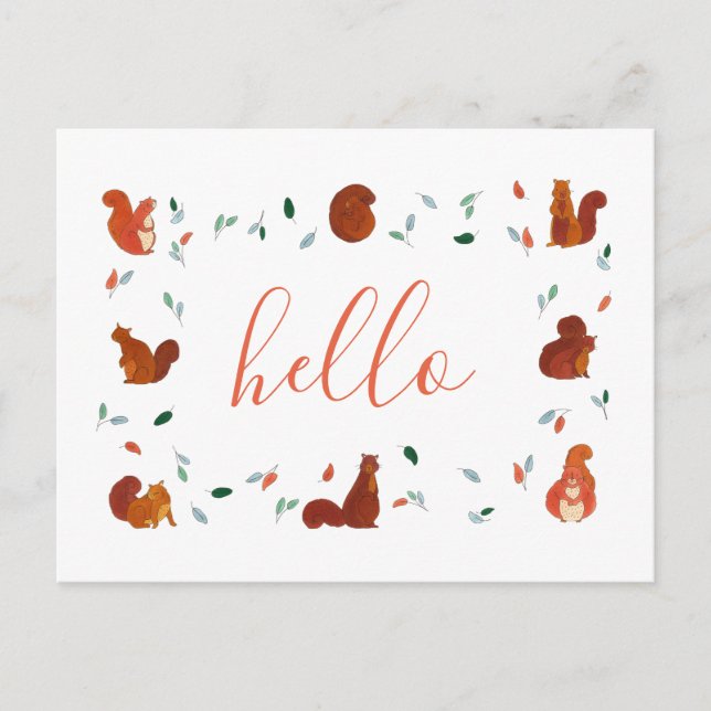Cute Squirrels Postcard (Front)