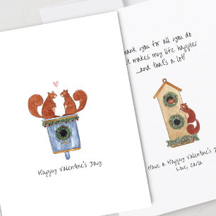 Cute Squirrels Valentine's Day Card