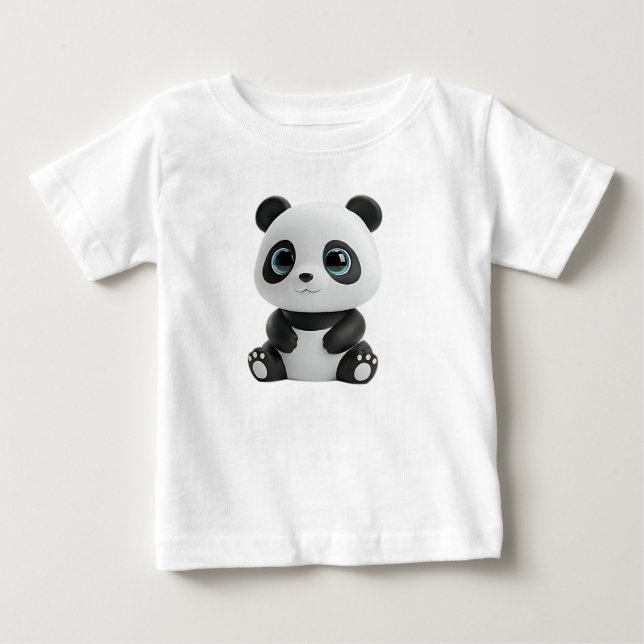 Cute Squishy Baby Panda Toy Render T-Shirt (Front)