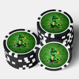 Cute St. Patrick’s Day dragon Poker Chips
